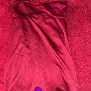 Elegant Red Satin Dress